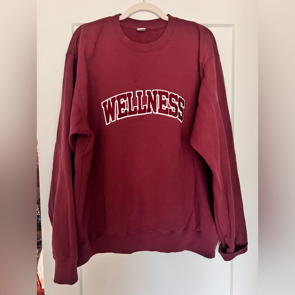 Sporty & Rich Maroon Wellness Sweater